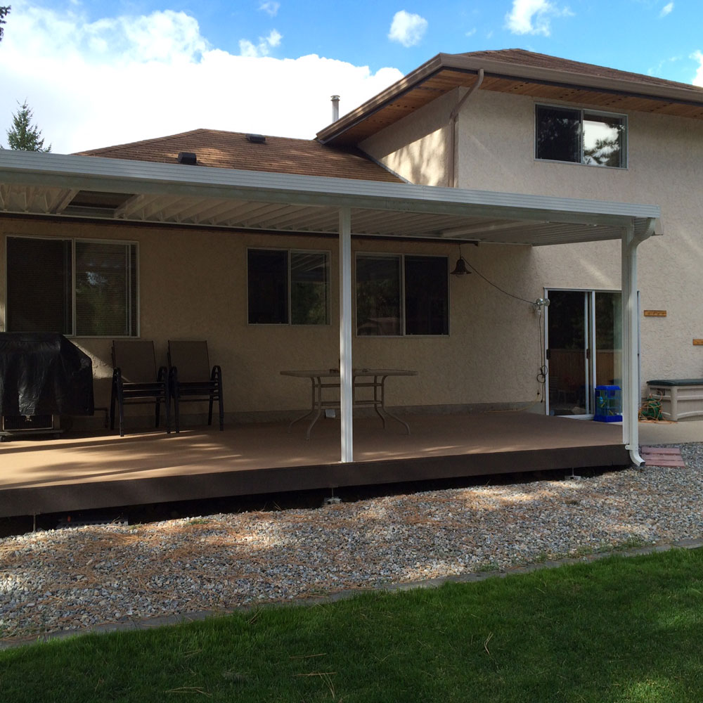 newly installed patio and patio cover