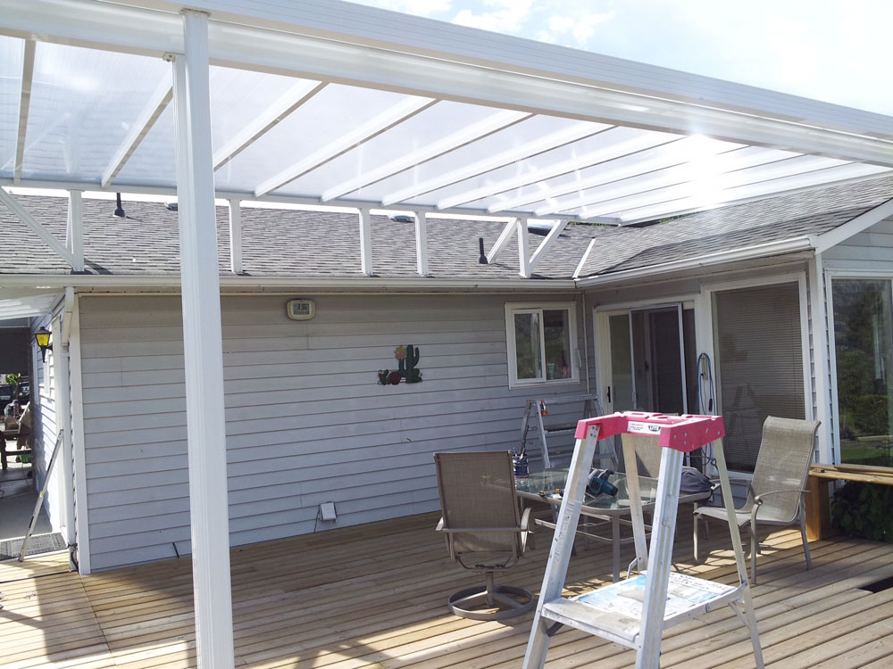 patio cover built over part of existing roof