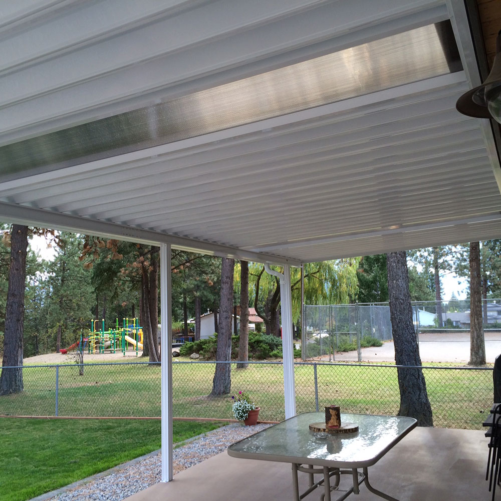patio cover with two skylights