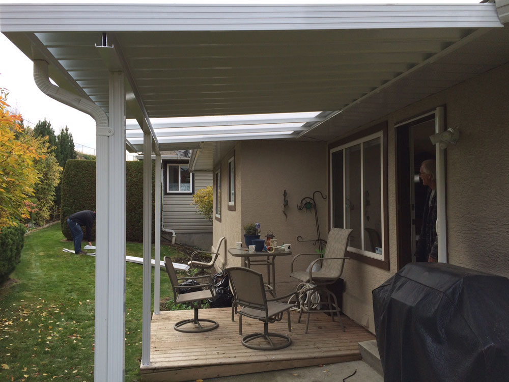patio cover with skylights over main deck