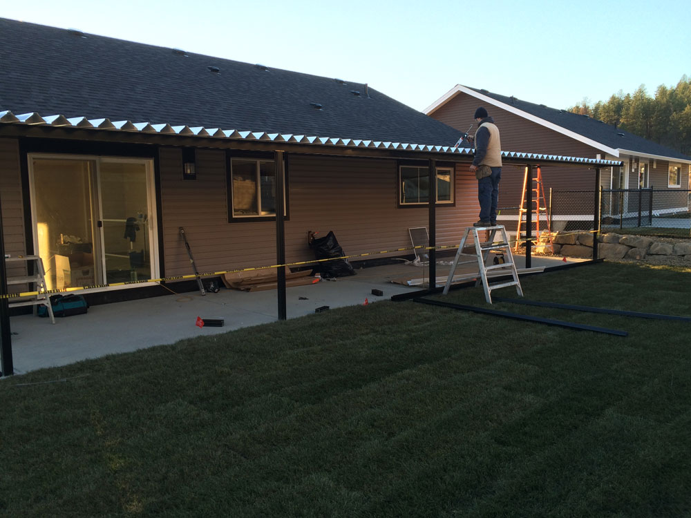 installing the patio cover gutter