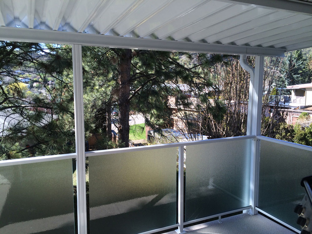 privacy glass patio railings