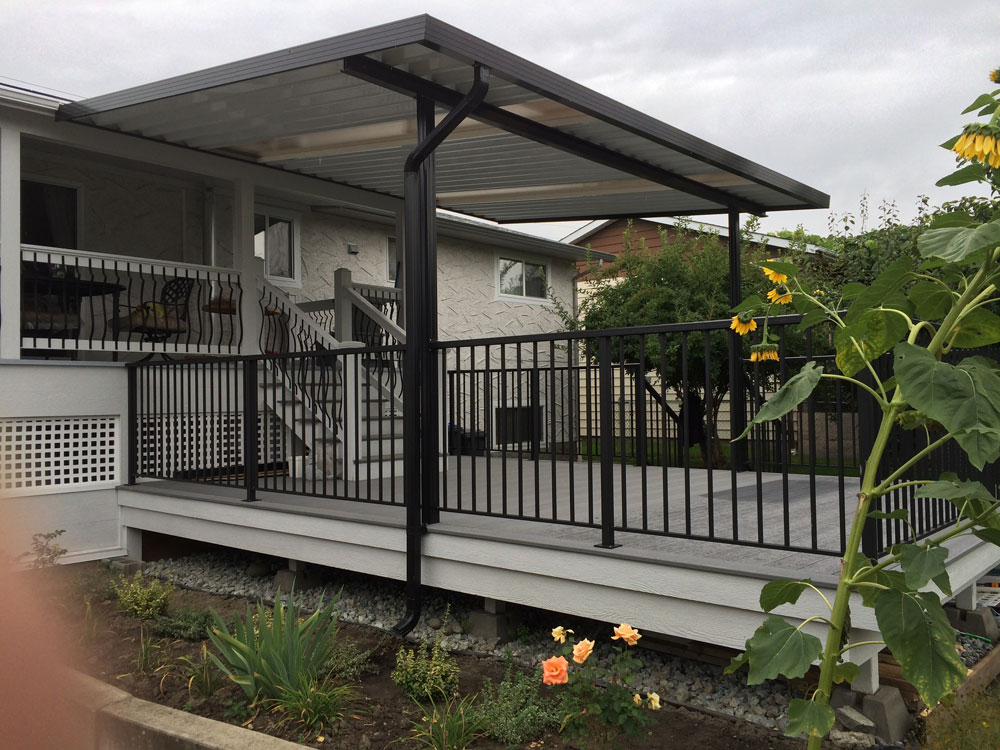 black patio cover